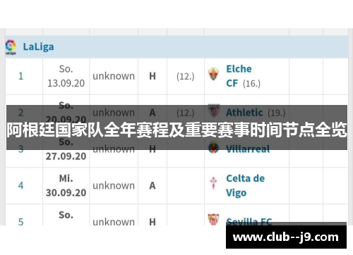 阿根廷国家队全年赛程及重要赛事时间节点全览 阿根廷国家队全年赛程及重要赛事时间节点全览